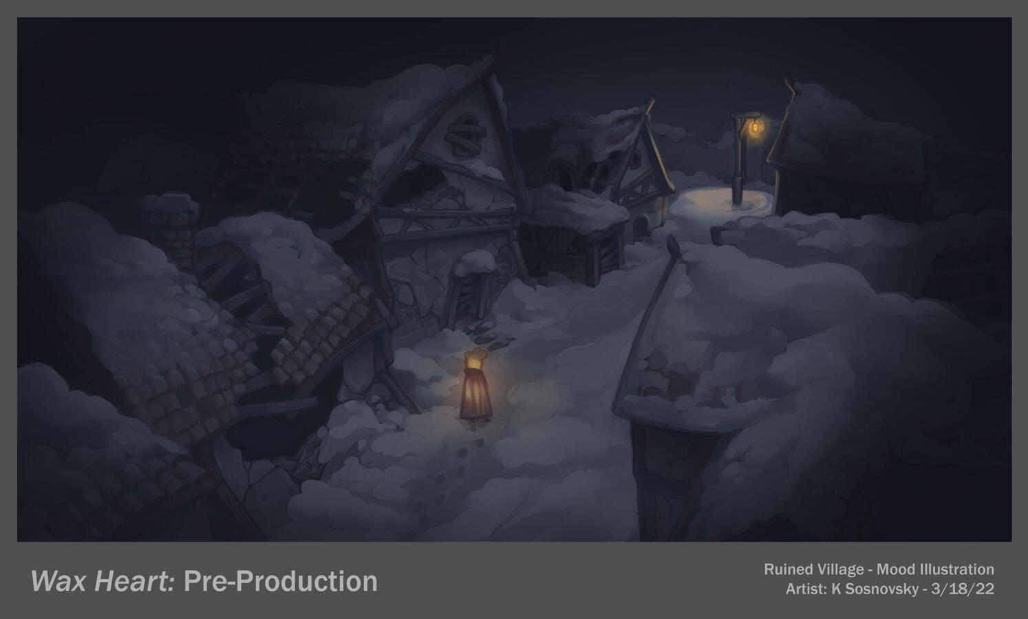 Ruined Village Mood Illustration Ruined Village Mood Illustration