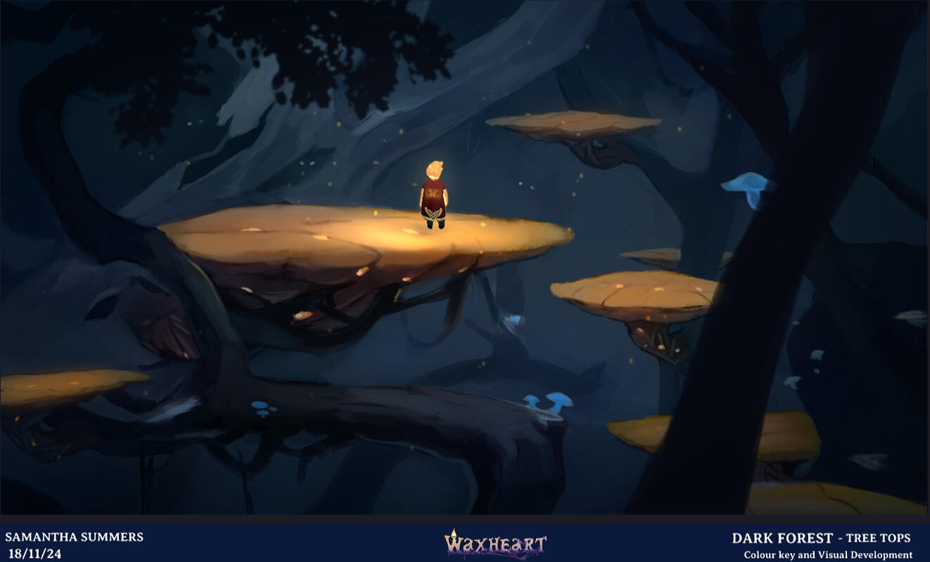 Dark Forest Tree Tops Exploration